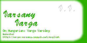varsany varga business card
