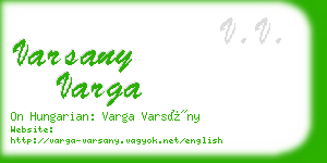 varsany varga business card